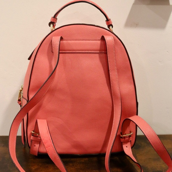 Coach Pink Backpack with Textured Leather and Compact Design main image 4